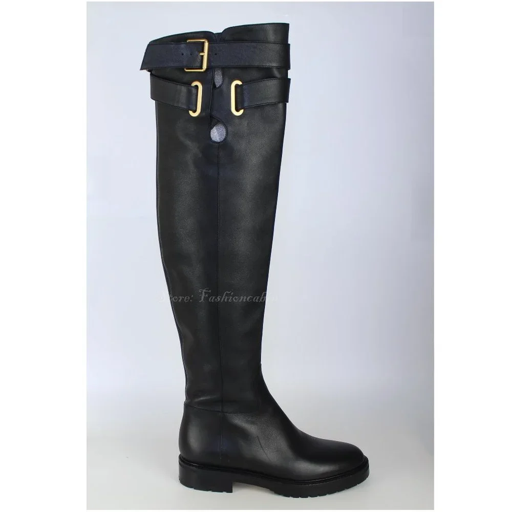 NEW Valentino Garavani RUNWAY Over the Knee Leather Boots, Black, EU 37